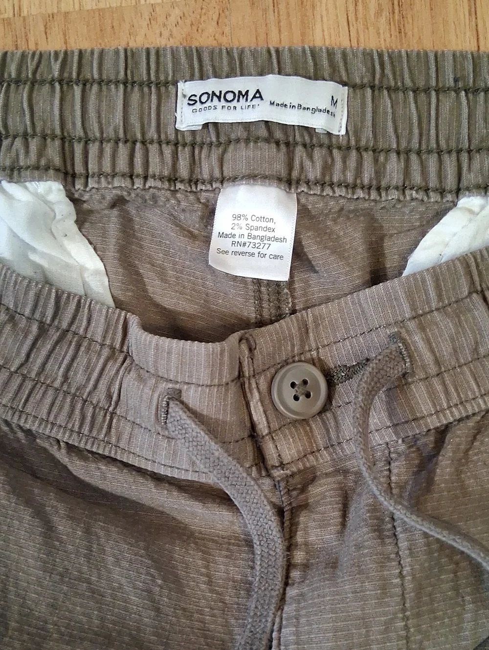 Sonoma Brown Cargo Drawstring Pants